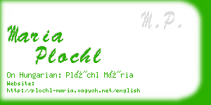 maria plochl business card